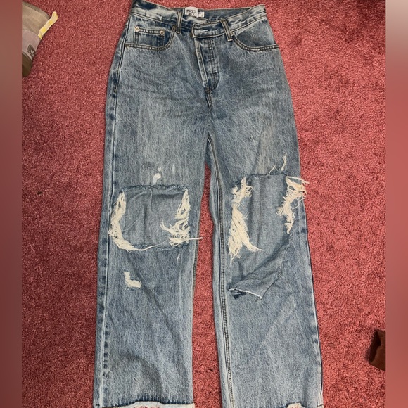 Princess Polly asymmetrical wide leg jeans - Picture 3 of 5